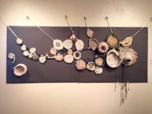 "Flow" by Laurie McCann. Collaborative piece: JoAnn Witt, Joanna Holt, Nora Grant, Isabel Severi.